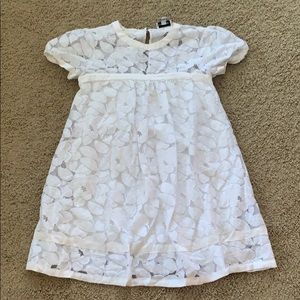 bebe short sleeve Crewneck lace dress